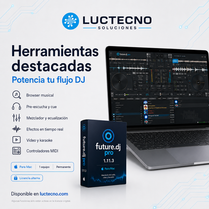 Future.dj Pro 1.11.3 para Mac | Software DJ, mezcla de video y karaoke