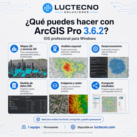 ArcGIS Pro 3.6.2 Pack Completo Profesional para Windows | GIS, mapas y análisis geoespacial avanzado