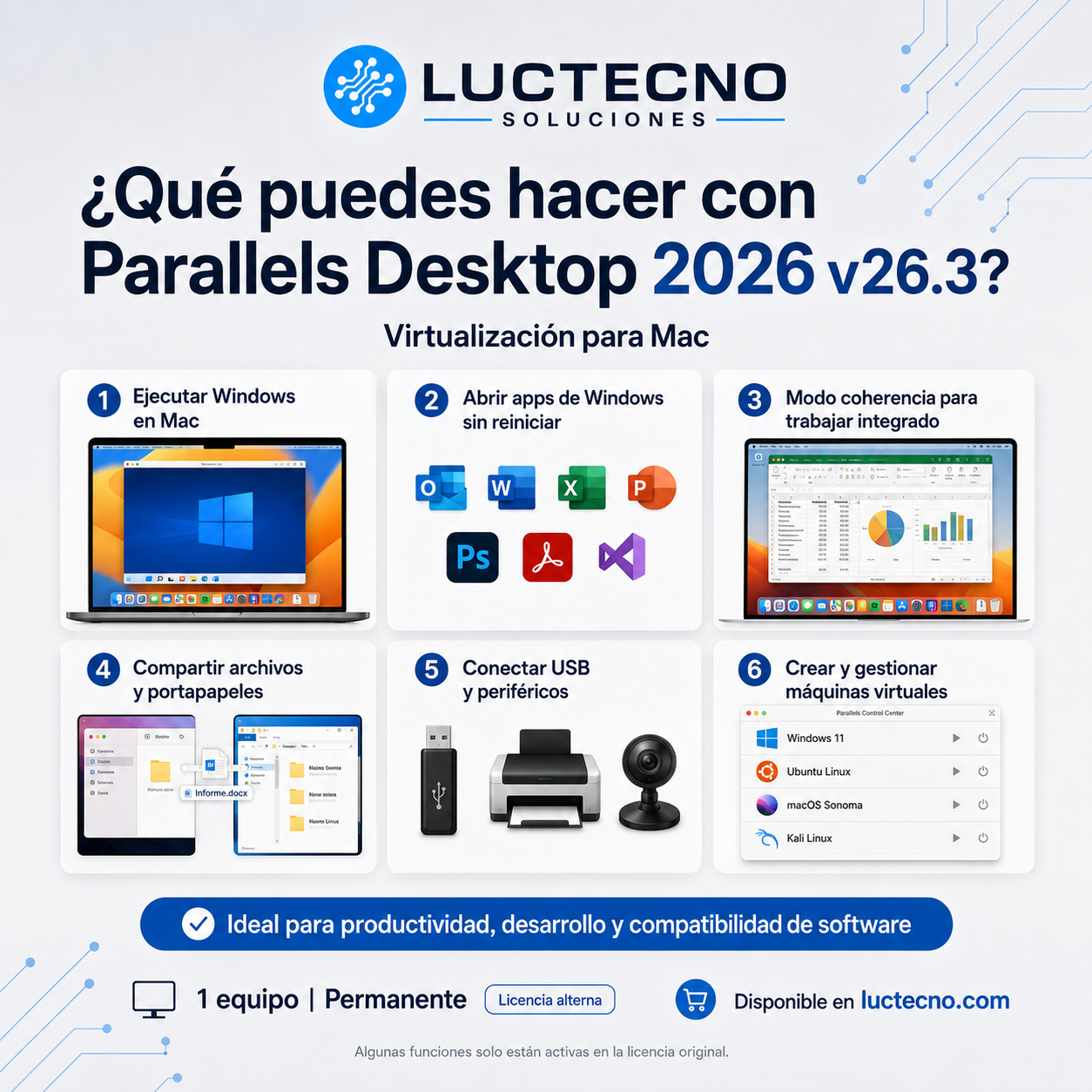 Parallels Desktop 2026 v26.3 para Mac | Ejecuta Windows en Mac con máquina virtual
