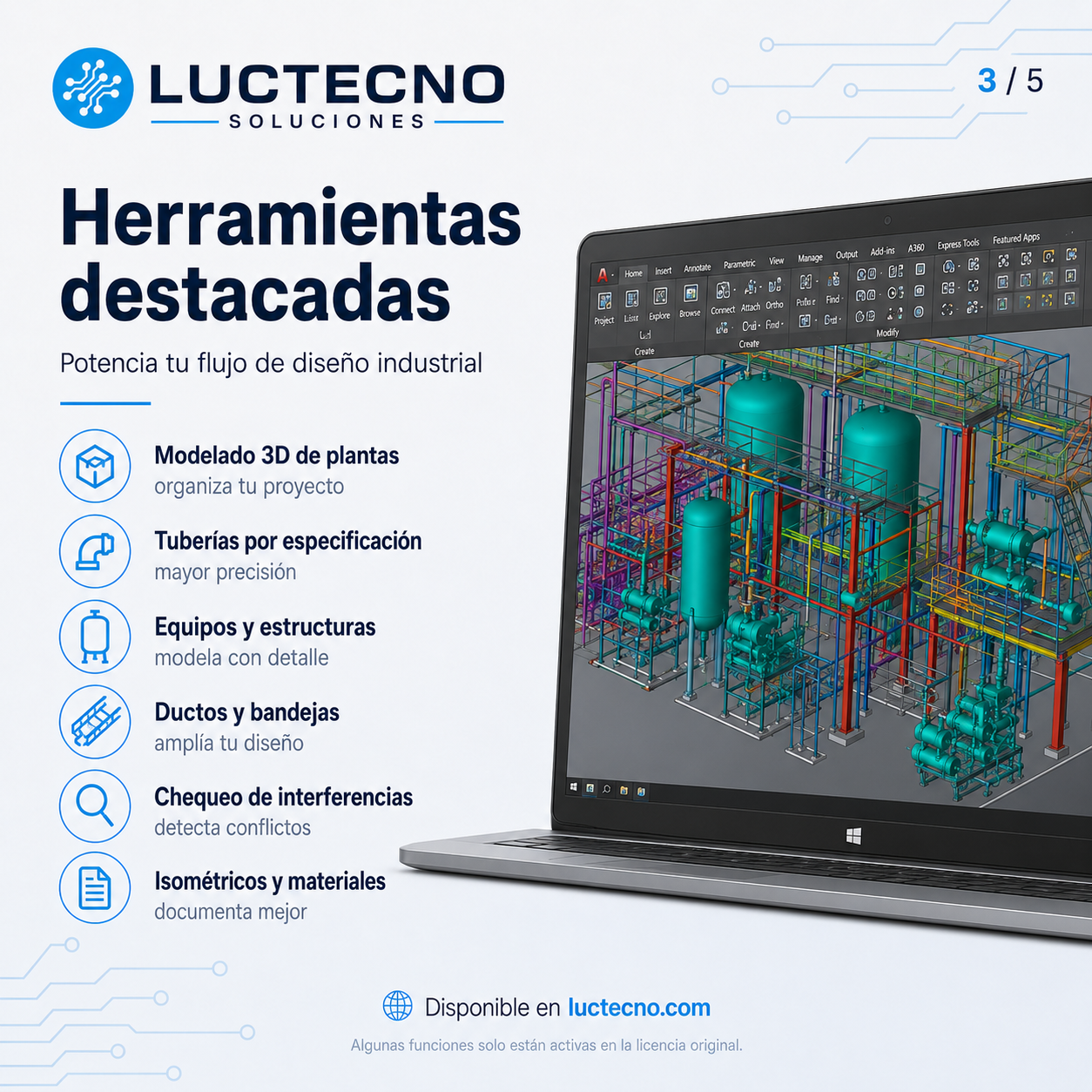 CADWorx 2016 SP1 para Windows | Diseño de plantas industriales, tuberías y modelado 3D