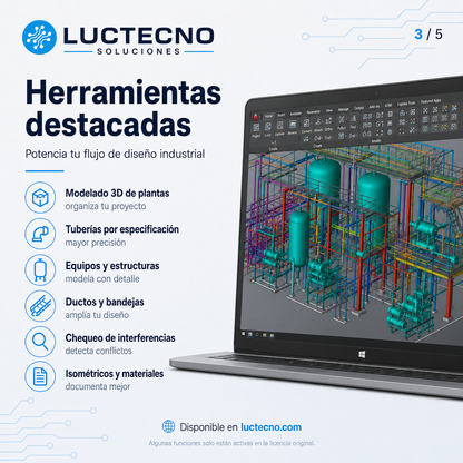 CADWorx 2016 SP1 para Windows | Diseño de plantas industriales, tuberías y modelado 3D