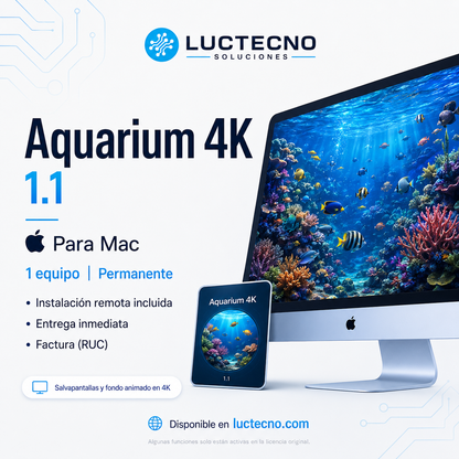 Aquarium 4K 1.1 para Mac | Fondo animado de acuario 4K y salvapantallas