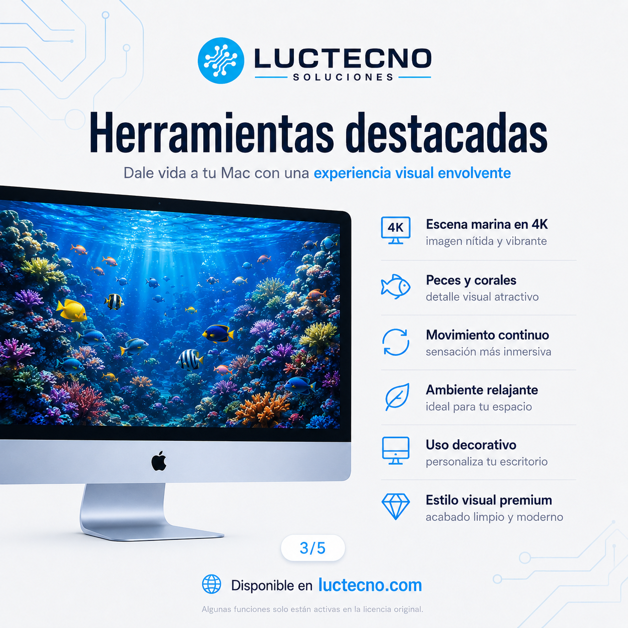 Aquarium 4K 1.1 para Mac | Fondo animado de acuario 4K y salvapantallas