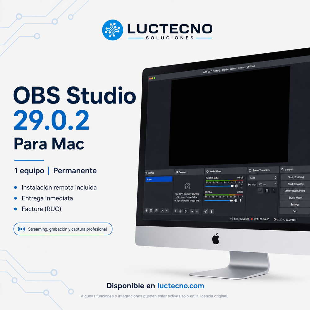 OBS Studio 29.0.2 pour Mac | Enregistrement d'écran, streaming et diffusion en direct