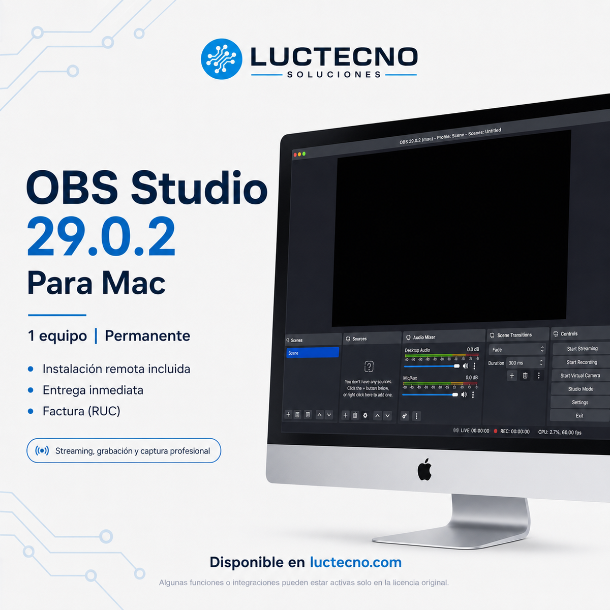 OBS Studio 29.0.2 for Mac | Screen Recording, Streaming, and Live Broadcasting