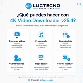 4K Video Downloader v25.4 para Mac | Descarga de videos, playlists y audio en alta calidad
