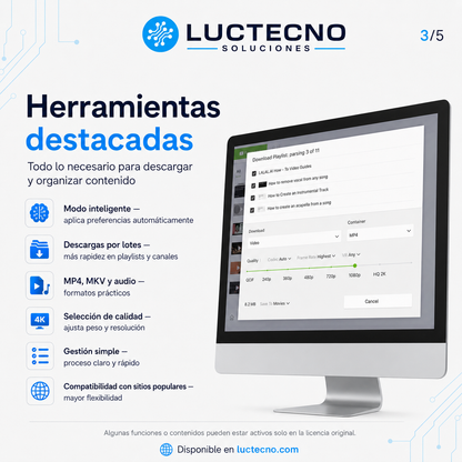 4K Video Downloader v25.4 para Mac | Descarga de videos, playlists y audio en alta calidad
