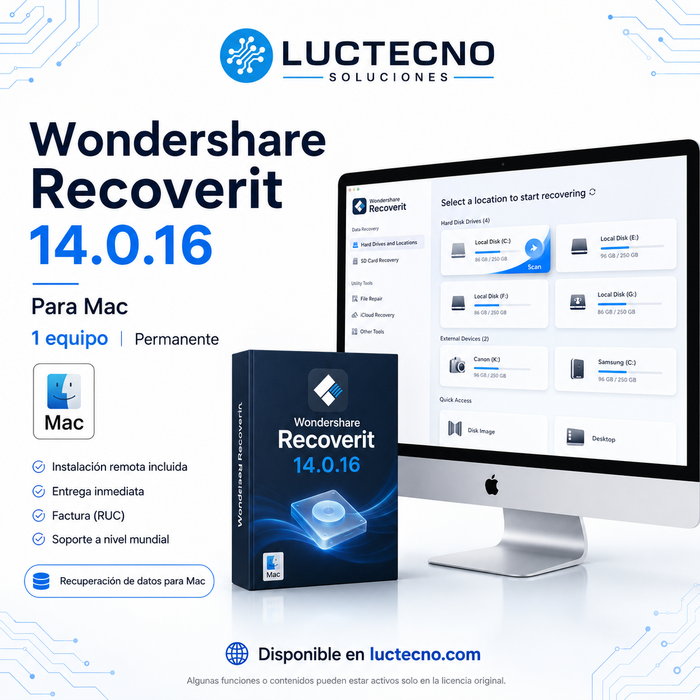 Wondershare Recoverit 14.0.16 para Mac | Recuperación de archivos, fotos, videos y datos perdidos
