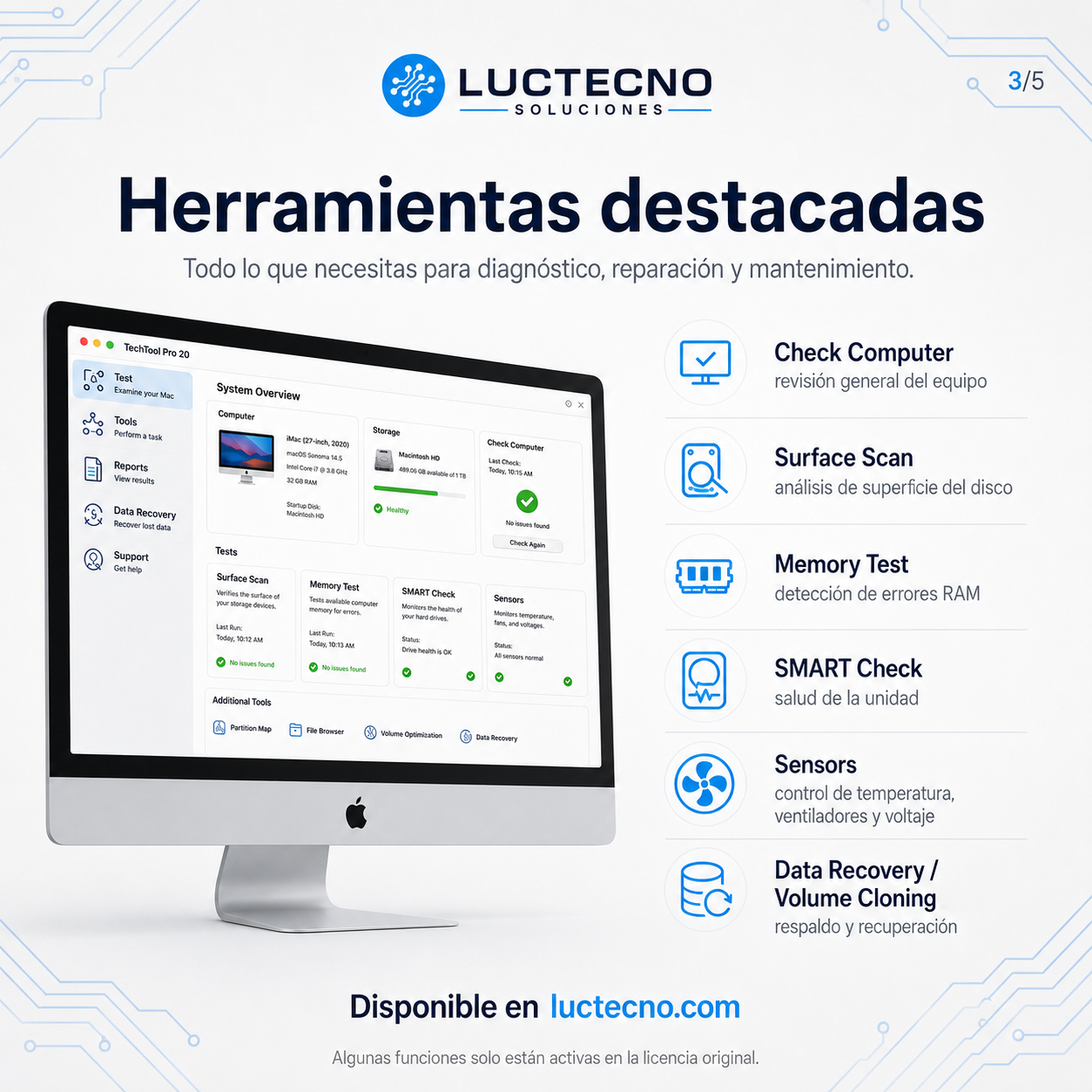 TechTool Pro 20.1.5 para Mac | Diagnóstico, reparación y mantenimiento profesional del sistema