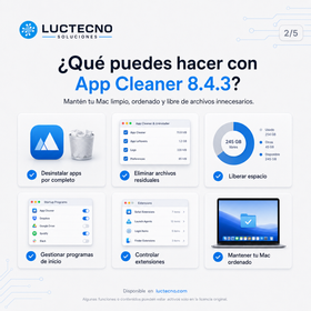App Cleaner 8.4.3 para Mac | Desinstalador, limpieza de apps y optimización del sistema