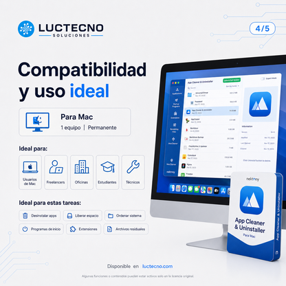 App Cleaner 8.4.3 para Mac | Desinstalador, limpieza de apps y optimización del sistema