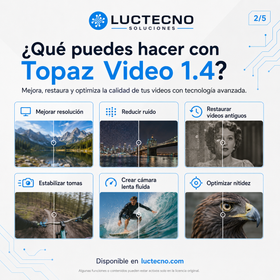Topaz Video 1.4 para Windows y Mac | Mejora de video con IA, escalado y restauración profesional