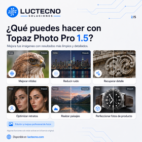 Topaz Photo Pro 1.5 para Windows y Mac | Mejora de fotos con IA, nitidez y reducción de ruido