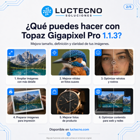 Topaz Gigapixel Pro 1.1.3 para Windows y Mac | Ampliación de imágenes con IA y mejora de resolución