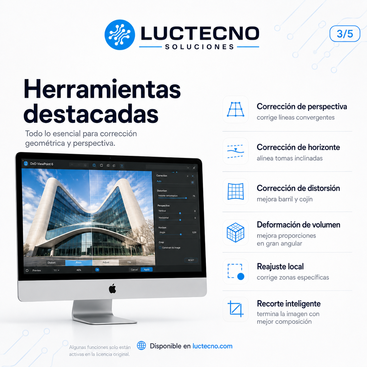 DxO ViewPoint 6 para Mac | Corrección de perspectiva, geometría y distorsión fotográfica