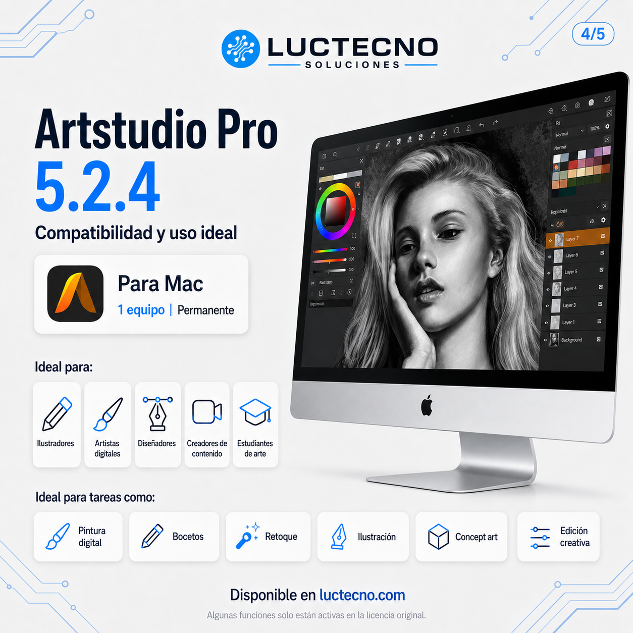 Artstudio Pro 5.2.4 para Mac | Dibujo digital, pintura e ilustración profesional