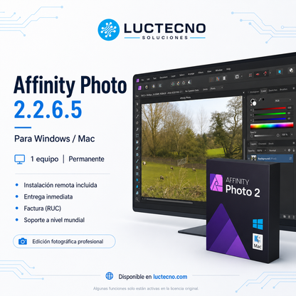 Affinity Photo 2.2.6.5 para Windows y Mac | Edición fotográfica, retoque profesional y diseño visual