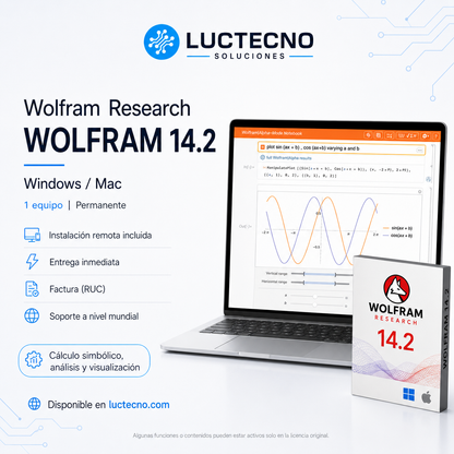 Wolfram 14.2 para Windows y Mac | Cálculo matemático, programación científica y análisis de datos