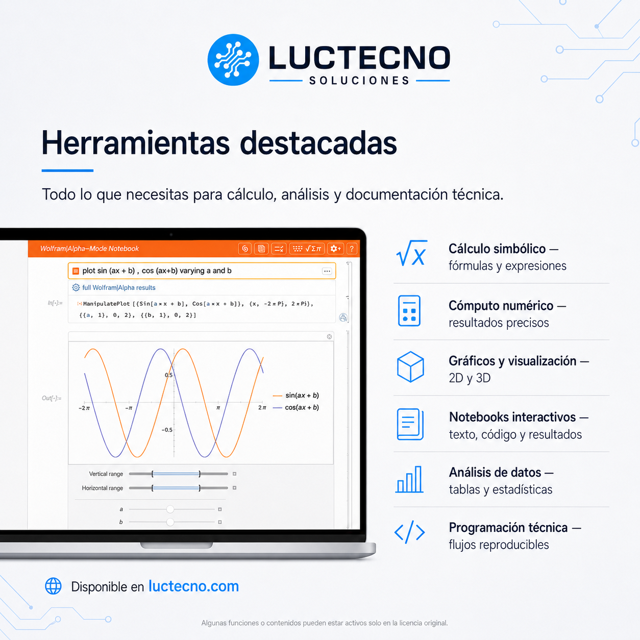 Wolfram 14.2 para Windows y Mac | Cálculo matemático, programación científica y análisis de datos