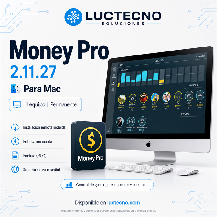 Money Pro 2.11.27 para Mac | Finanzas personales, presupuestos y control de gastos