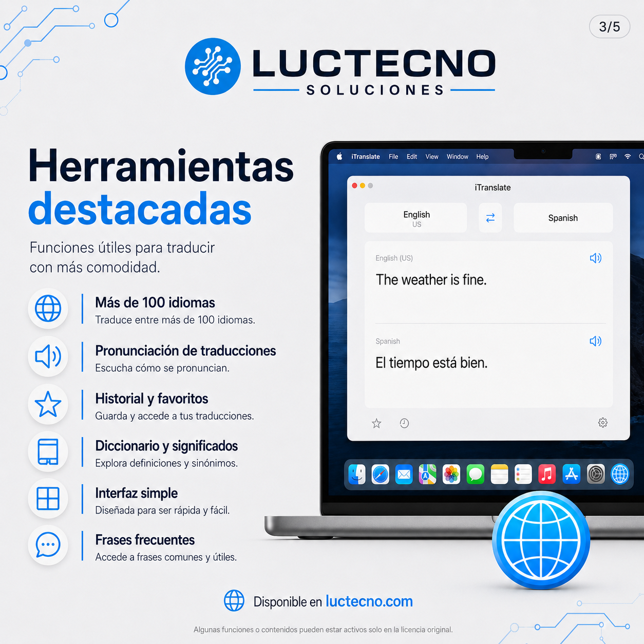 iTranslate 1.5.2 para Mac | Traductor, diccionario y herramienta de idiomas