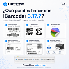 iBarcoder 3.17.7 para Mac | Generador de códigos de barras, QR y etiquetas profesionales