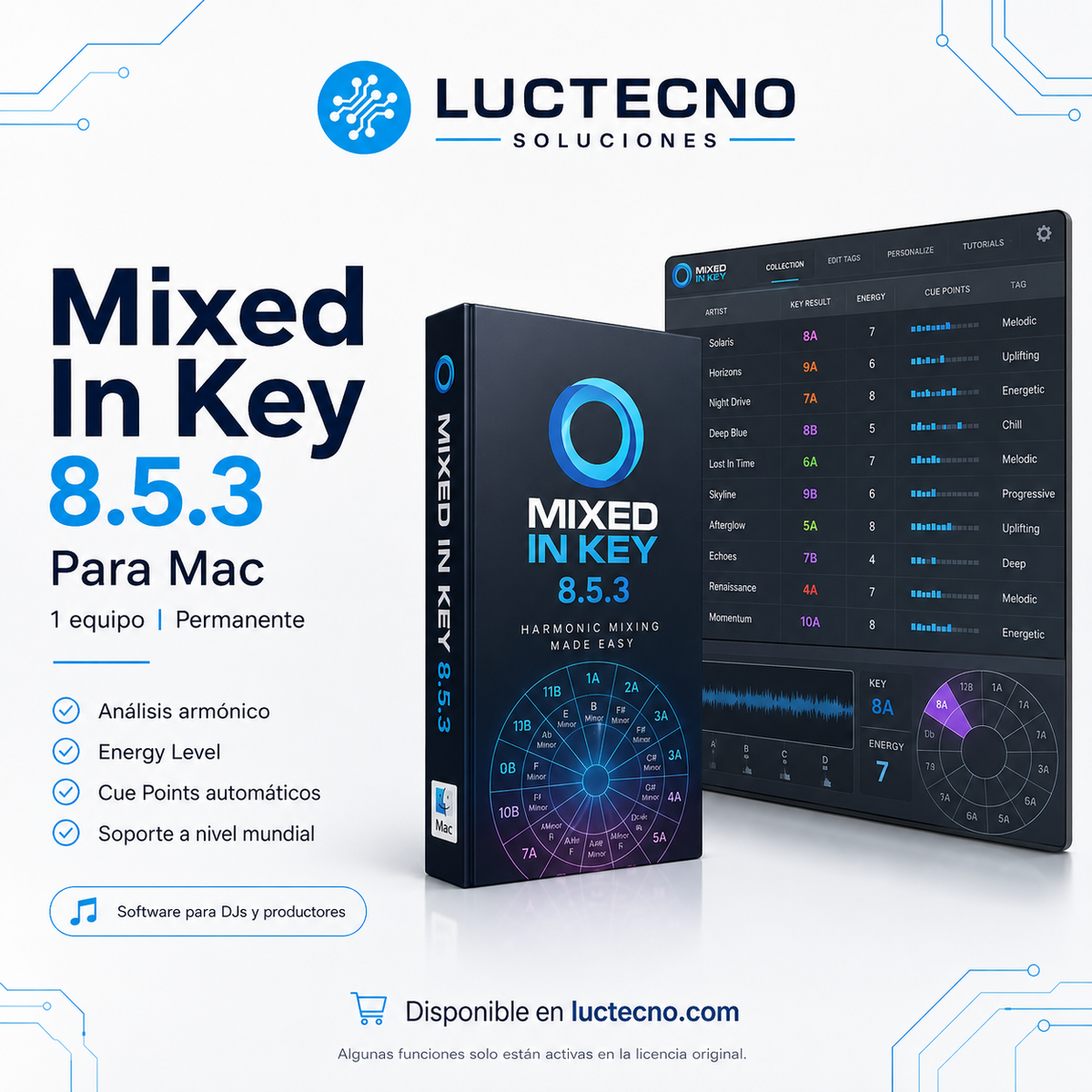 Mixed In Key 8.5.3 for Mac | Music Analysis for DJs, Key, BPM, and Energy