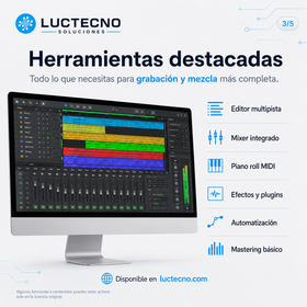 n-Track Studio Suite 10.3 para Windows y Mac | DAW profesional para grabación, mezcla y producción musical
