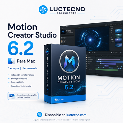 Motion Creator Studio 6.2 para Mac | Motion graphics, títulos 2D/3D y efectos visuales