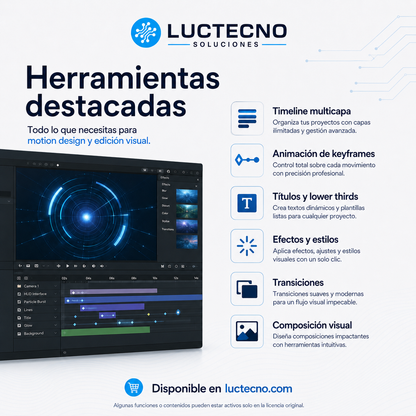 Motion Creator Studio 6.2 para Mac | Motion graphics, títulos 2D/3D y efectos visuales