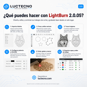 LightBurn 2.0.05 para Windows y Mac | Diseño, grabado y corte láser profesional