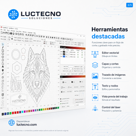 LightBurn 2.0.05 para Windows y Mac | Diseño, grabado y corte láser profesional