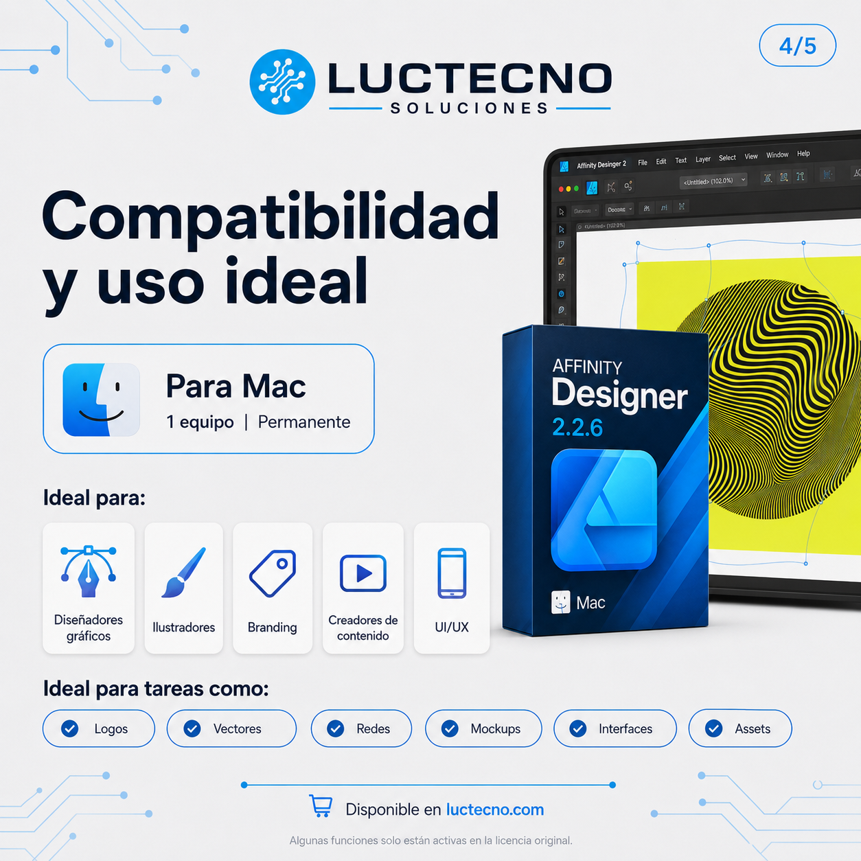 Affinity Designer 2.2.6 para Mac | Diseño vectorial, ilustración y gráficos profesionales