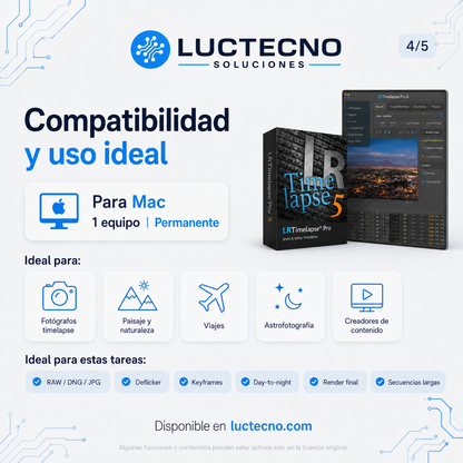 LRTimelapse Pro 6.5.4 para Mac | Edición profesional de time-lapse, deflicker y renderizado