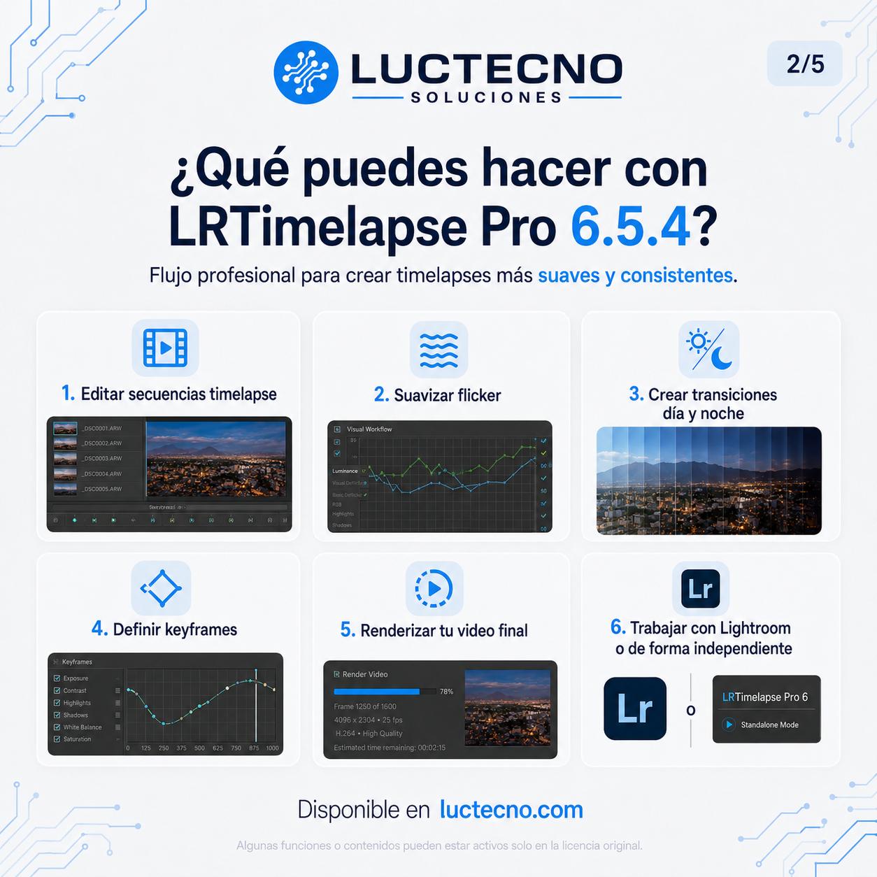 LRTimelapse Pro 6.5.4 para Mac | Edición profesional de time-lapse, deflicker y renderizado