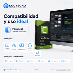 Camtasia 2026 para Mac | Grabación de pantalla, edición de video y tutoriales profesionales
