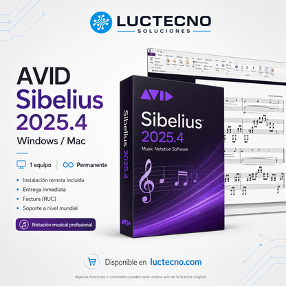 Avid Sibelius 2025.4 para Windows y Mac | Notación musical, composición y partituras profesionales