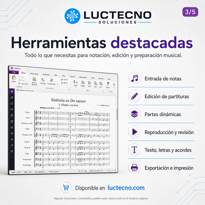 Avid Sibelius 2025.4 para Windows y Mac | Notación musical, composición y partituras profesionales