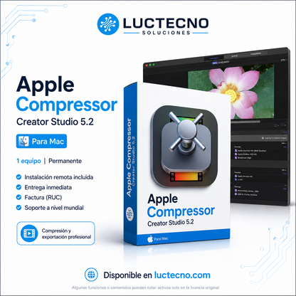 Apple Compressor Creator Studio 5.2 para Mac | Codificación, conversión y compresión profesional de video