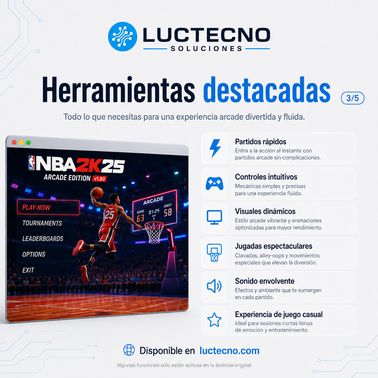 NBA 2K25 Arcade Edition v1.80 para Mac | Juego de baloncesto, carrera NBA y streetball