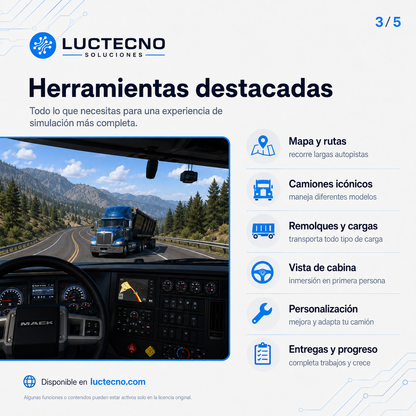 American Truck Simulator v1.53.1.1 para Mac | Simulador de camiones, rutas y transporte de carga