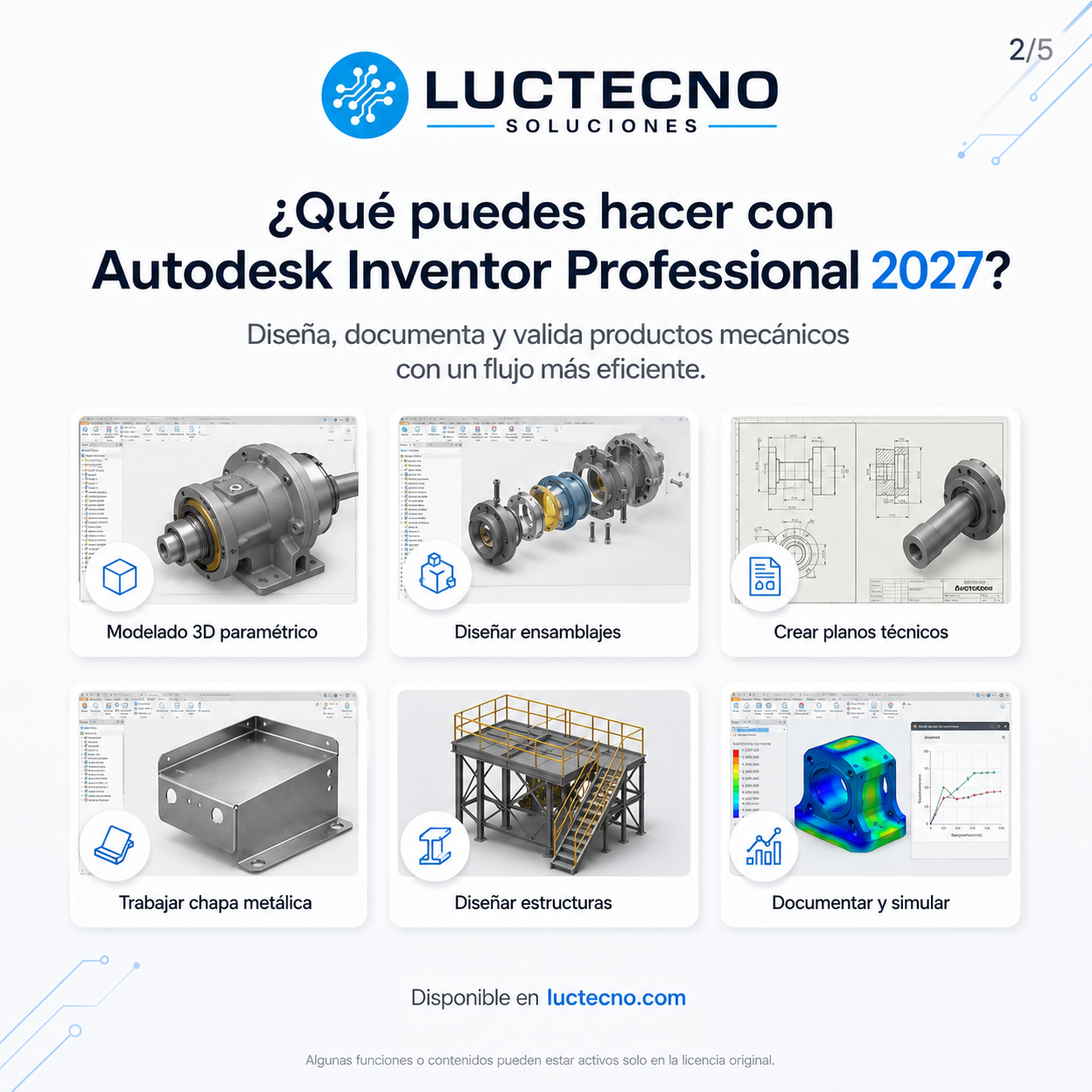 Autodesk Inventor Professional 2027 para Windows | Diseño mecánico 3D, simulación y fabricación profesional