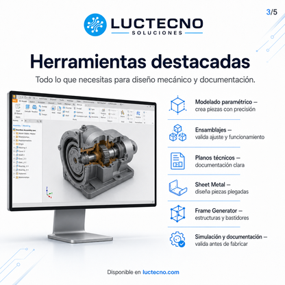Autodesk Inventor Professional 2027 para Windows | Diseño mecánico 3D, simulación y fabricación profesional