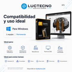 Autodesk Inventor Professional 2027 para Windows · Licencia original · 12 meses