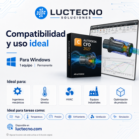 Autodesk CFD 2027 para Windows | Simulación de fluidos, gases y análisis térmico profesional