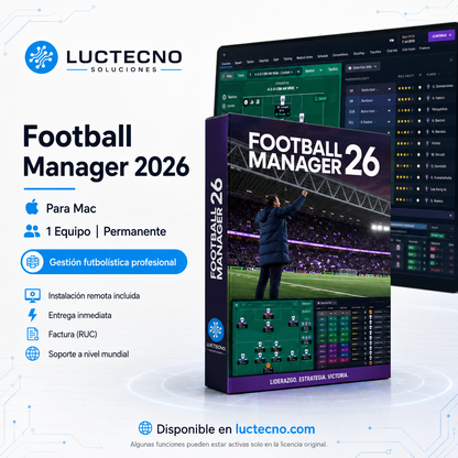 Football Manager 2026 para Mac | Simulador de gestión futbolística, tácticas y carrera profesional