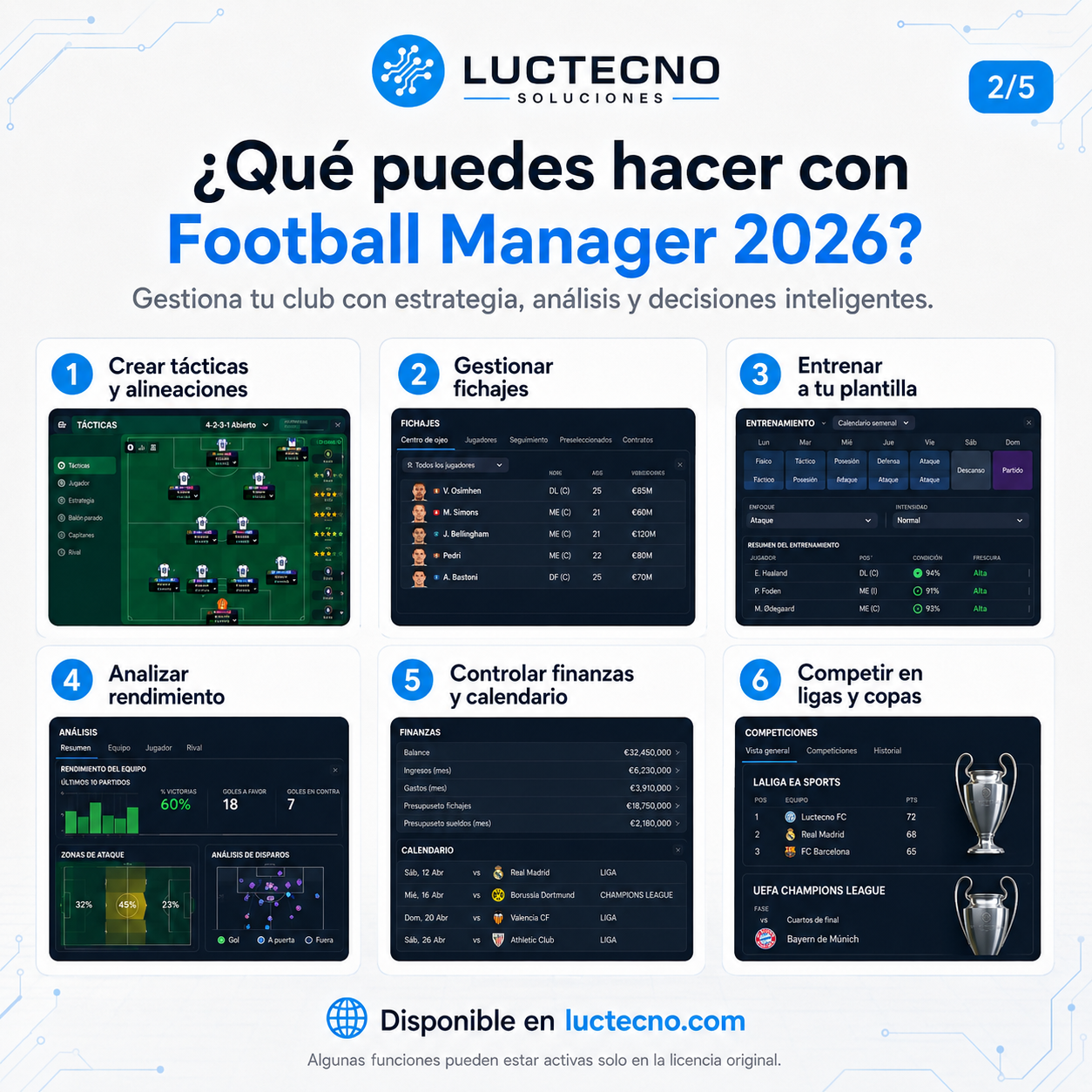 Football Manager 2026 para Mac | Simulador de gestión futbolística, tácticas y carrera profesional