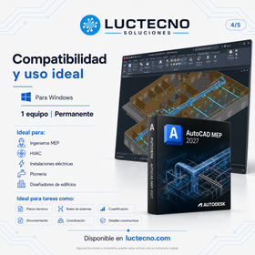Autodesk AutoCAD MEP 2027 para Windows | Diseño MEP, HVAC, eléctrico y sanitario profesional