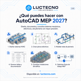 Autodesk AutoCAD MEP 2027 para Windows | Diseño MEP, HVAC, eléctrico y sanitario profesional