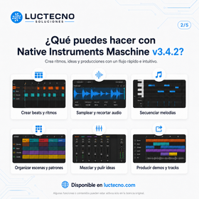 Native Instruments Maschine v3.4.2 para Windows y Mac | Producción musical, beats y sampling profesional
